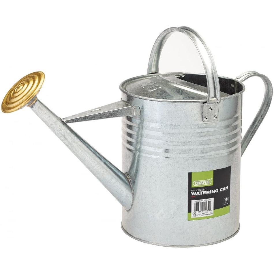 DRAPER Galvanised Watering Can (9L): Model No. GWC9