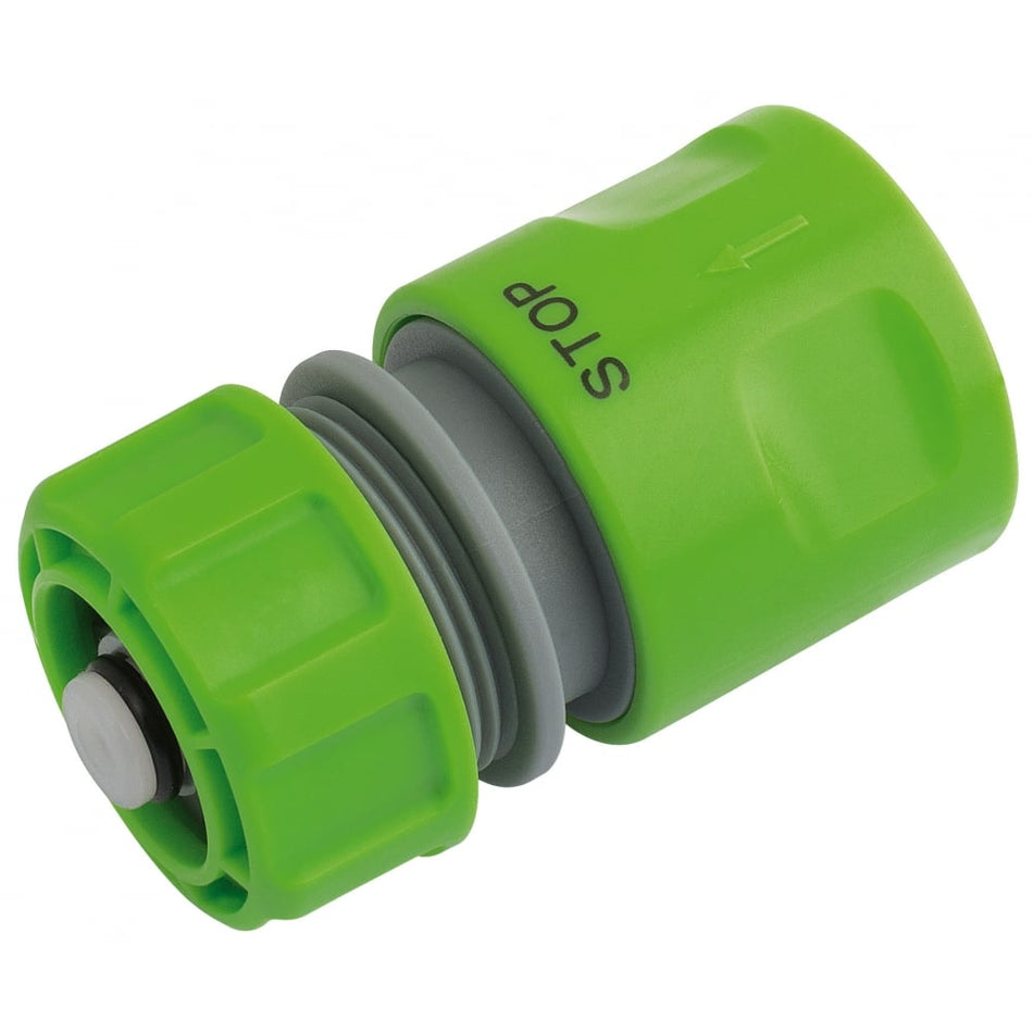 DRAPER 1/2" BSP Hose Connector with Water Stop Feature: Model No. GWPPHC2