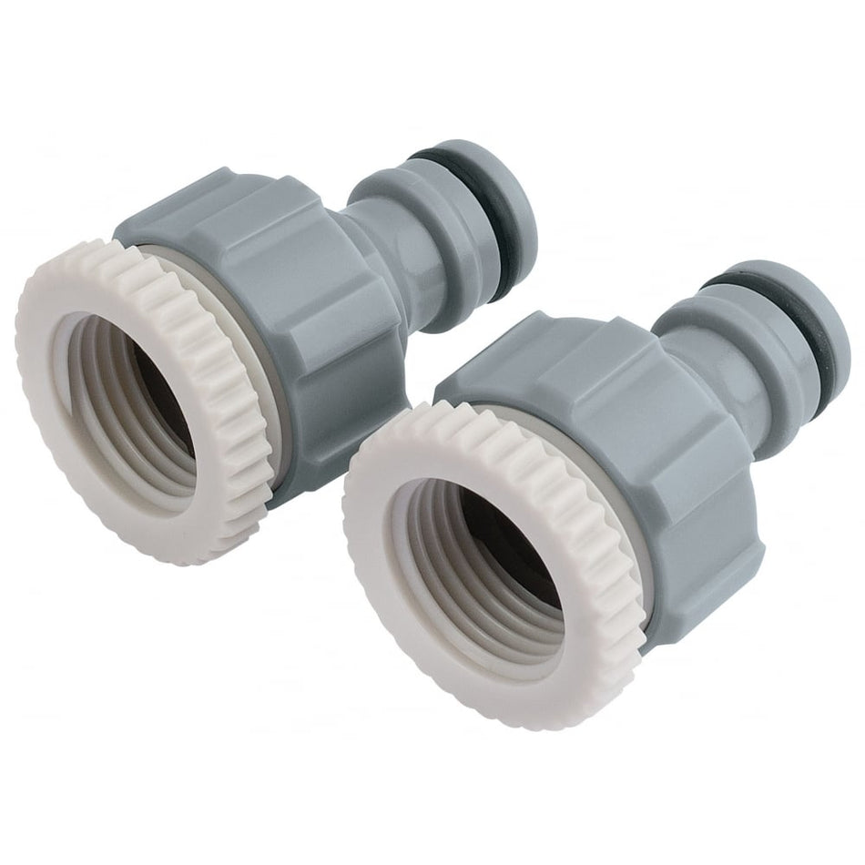 DRAPER 1/2" and 3/4" BSP Tap Connectors (twin pack): Model No. GWPPATC2