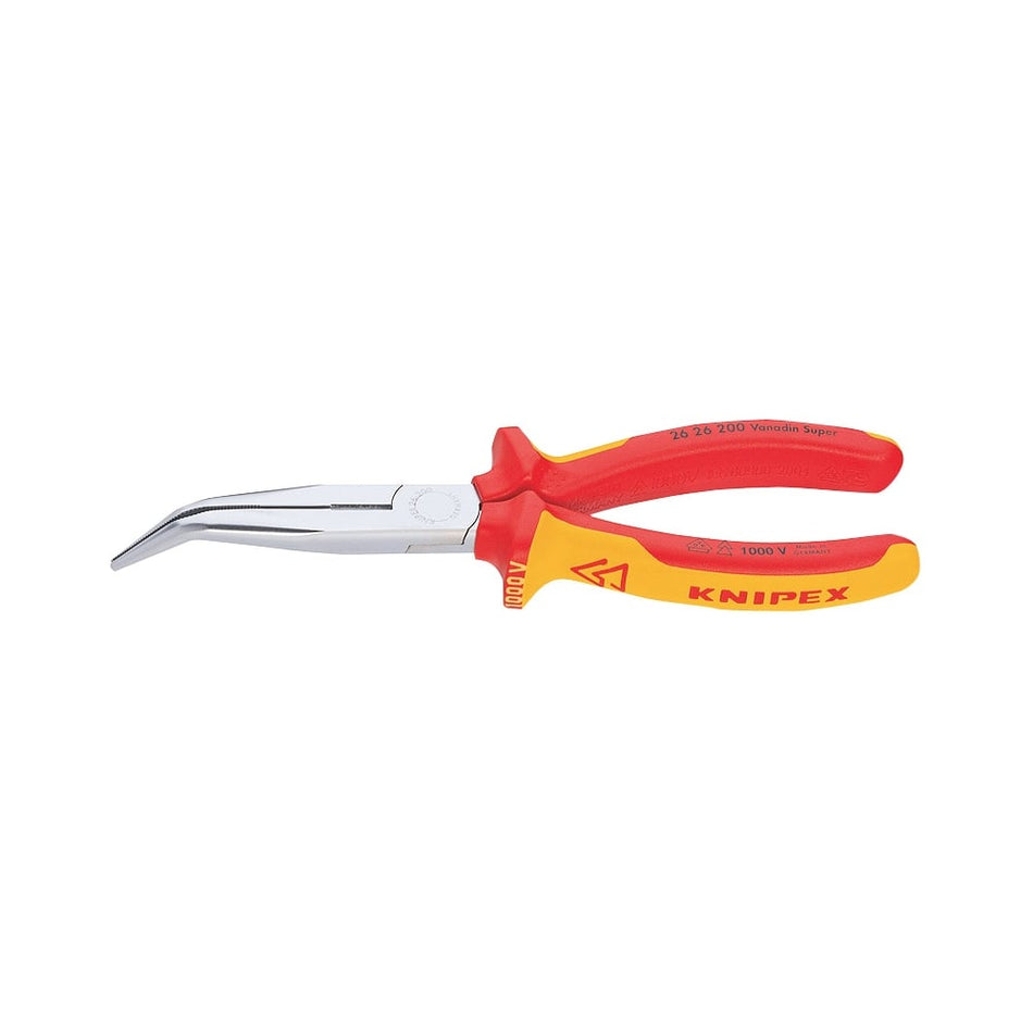 Knipex Angled Long Nose Pliers (200mm): Model No. 26 26 200SB