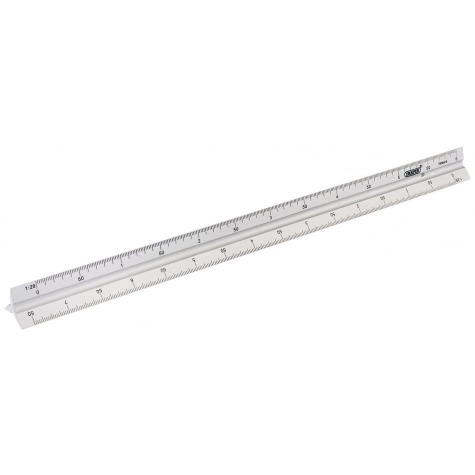 DRAPER 300mm Aluminium Triangle Scale Rule: Model No. TR300/B