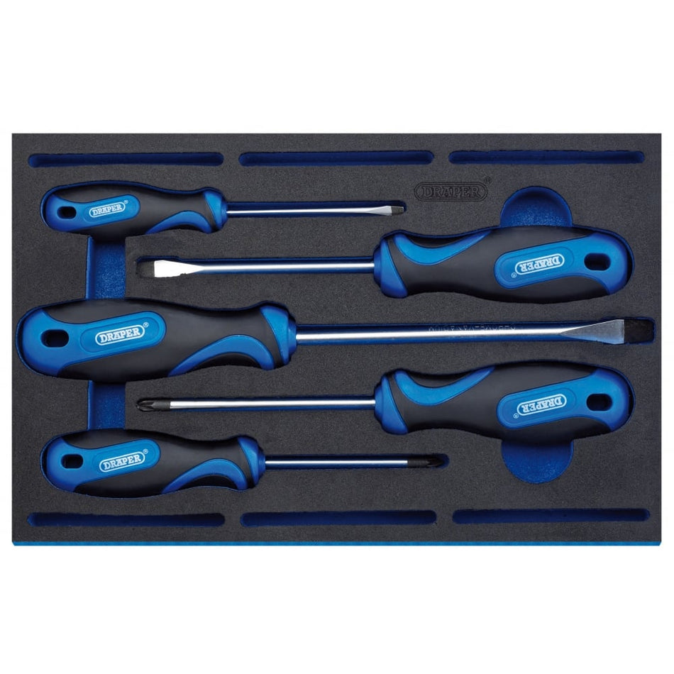 DRAPER Screwdriver Set in 1/4 Drawer EVA Insert Tray (5 Piece): Model No. IT-EVA15