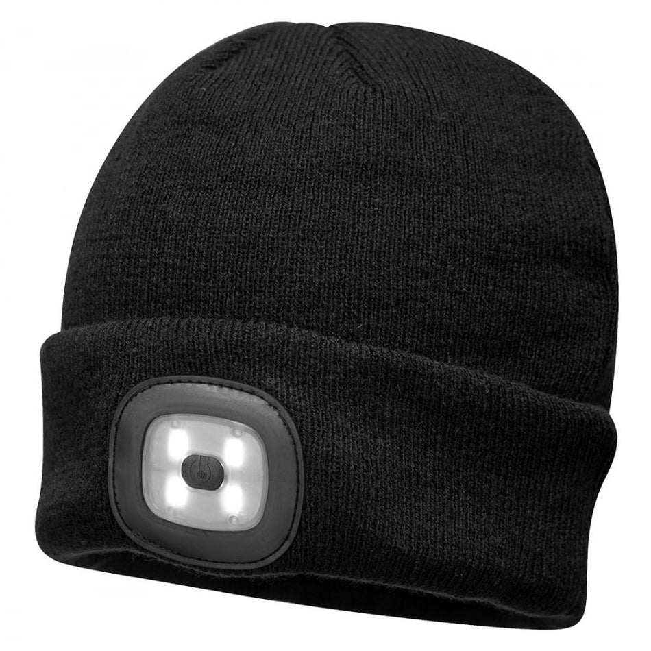 Portwest Beanie USB Rechargeable LED Head Light B029