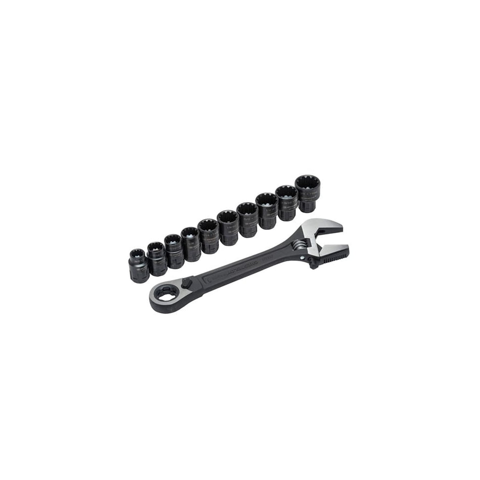 Crescent X6 Pass-Thru Adjustable Wrench Set 11 Piece