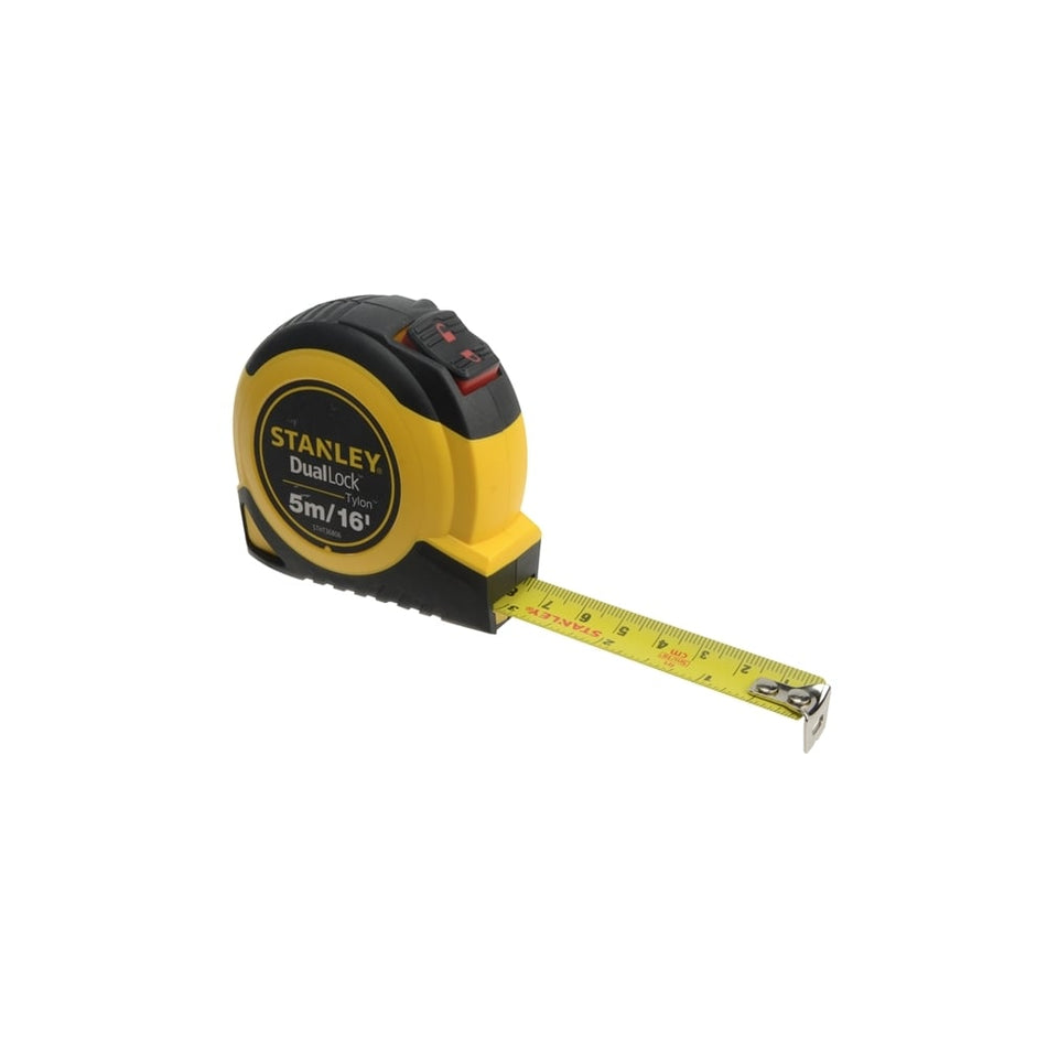 Stanley Tools Dual Lock Tylon Pocket Tape 5m/16ft (Width 19mm)