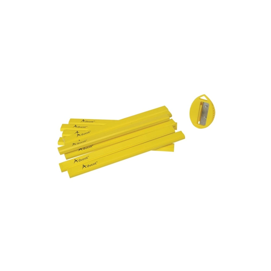 Advent Carpenter Pencils (Tub of 10 + Sharpener)