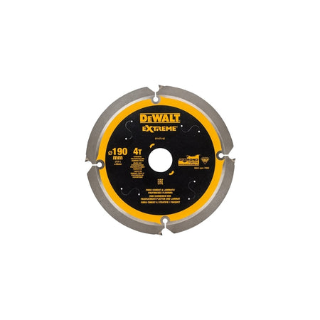 DEWALT Extreme PCD Fibre Cement Saw Blade 190 x 30mm x 4T
