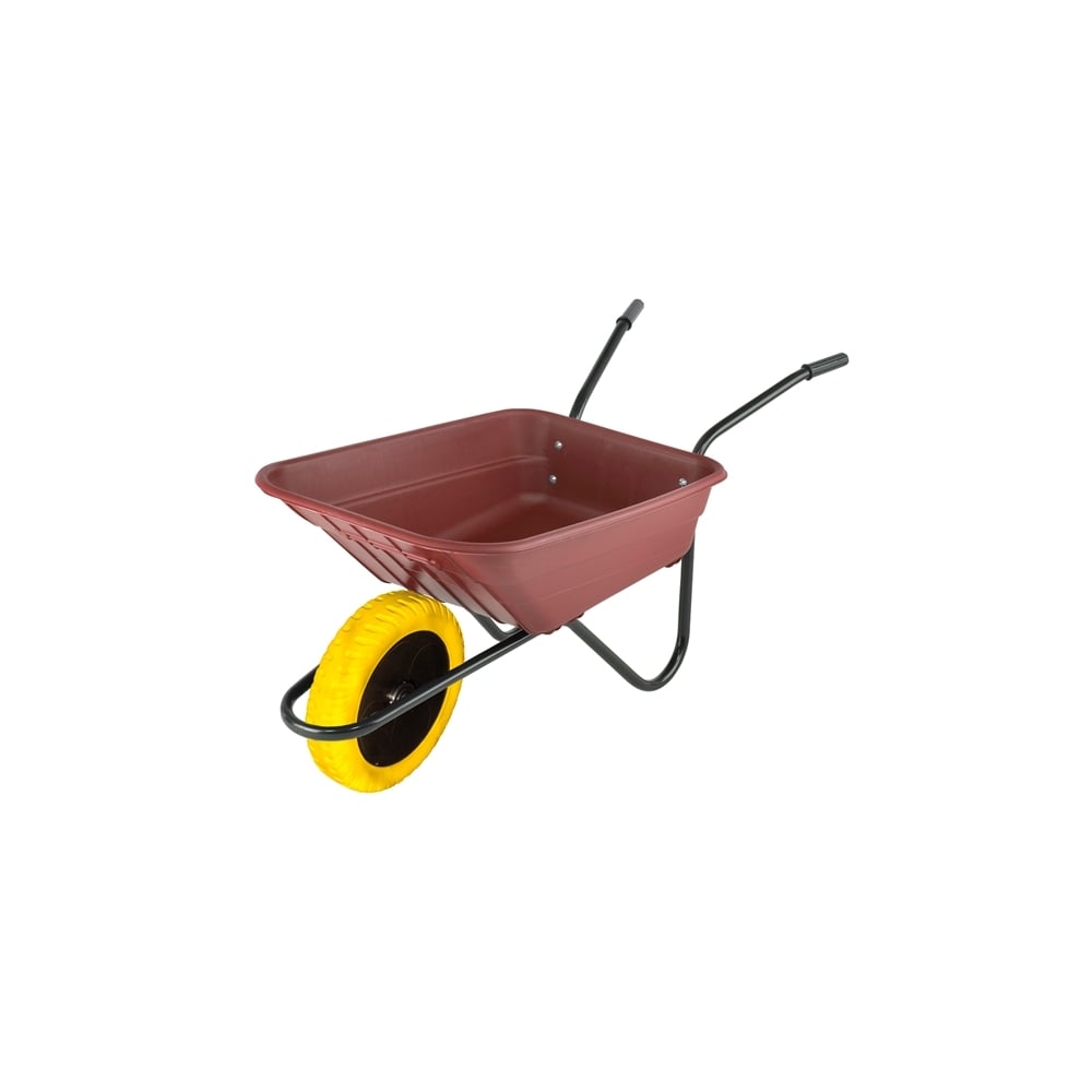 Walsall Boxed 90L Burgundy Polypropylene Wheelbarrow - Puncture Proof
