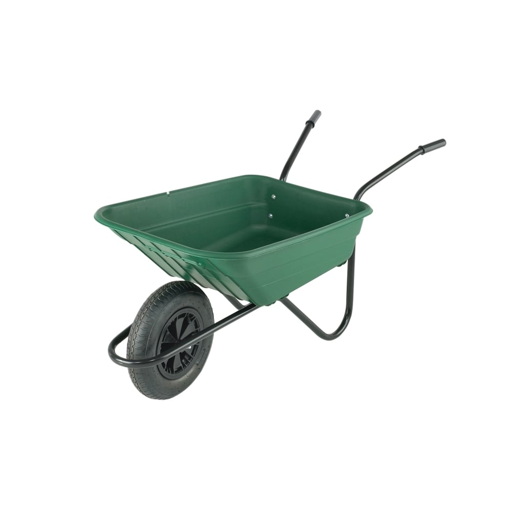 Walsall 90L Green Polypropylene Wheelbarrow