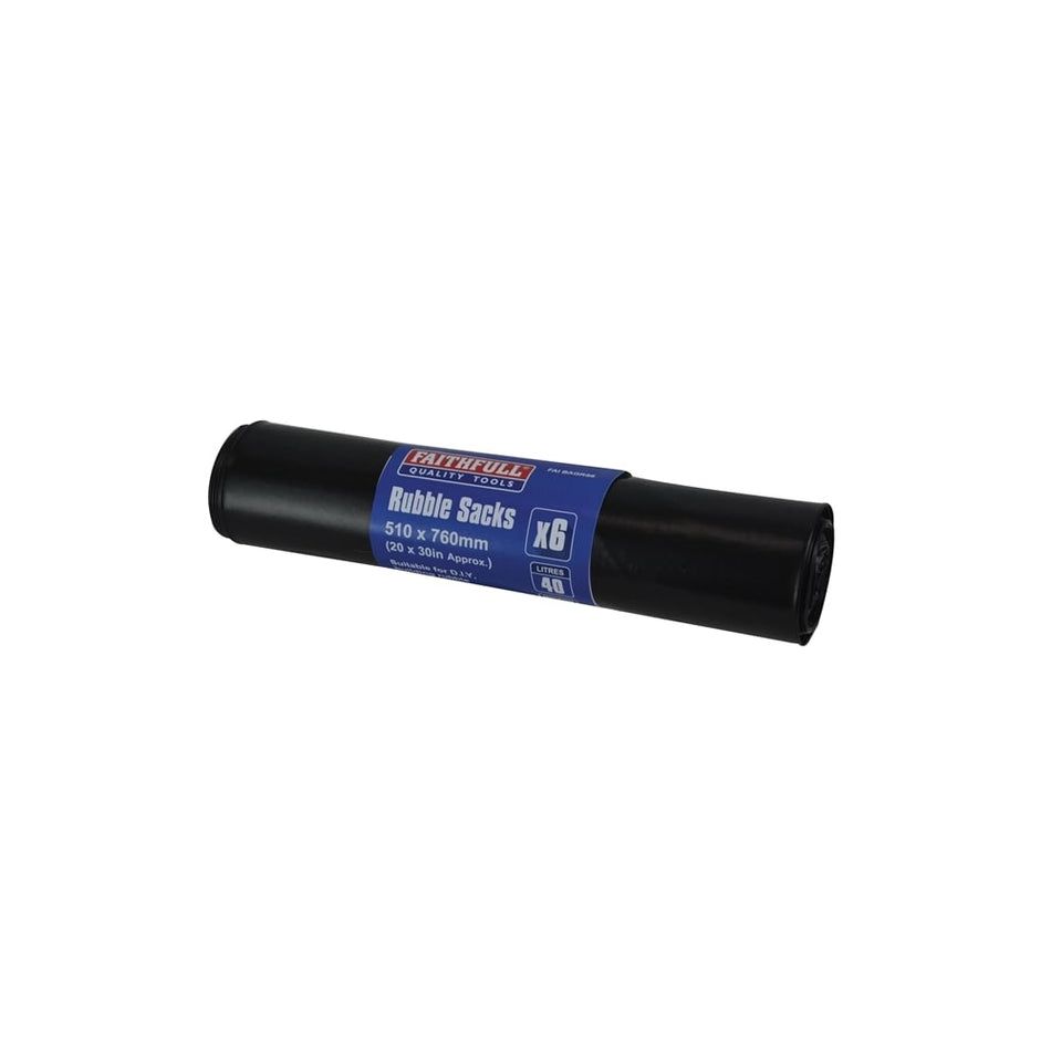 Faithfull Black Rubble Sacks (6)