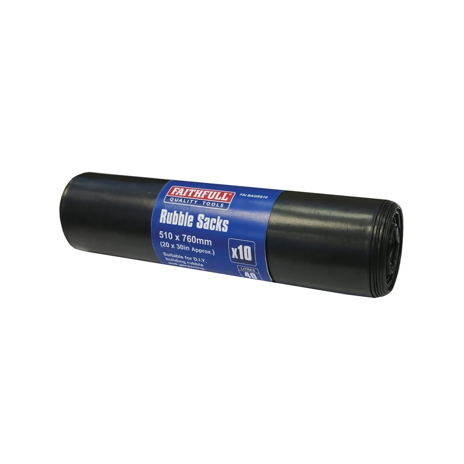 Faithfull Black Rubble Sacks (10)