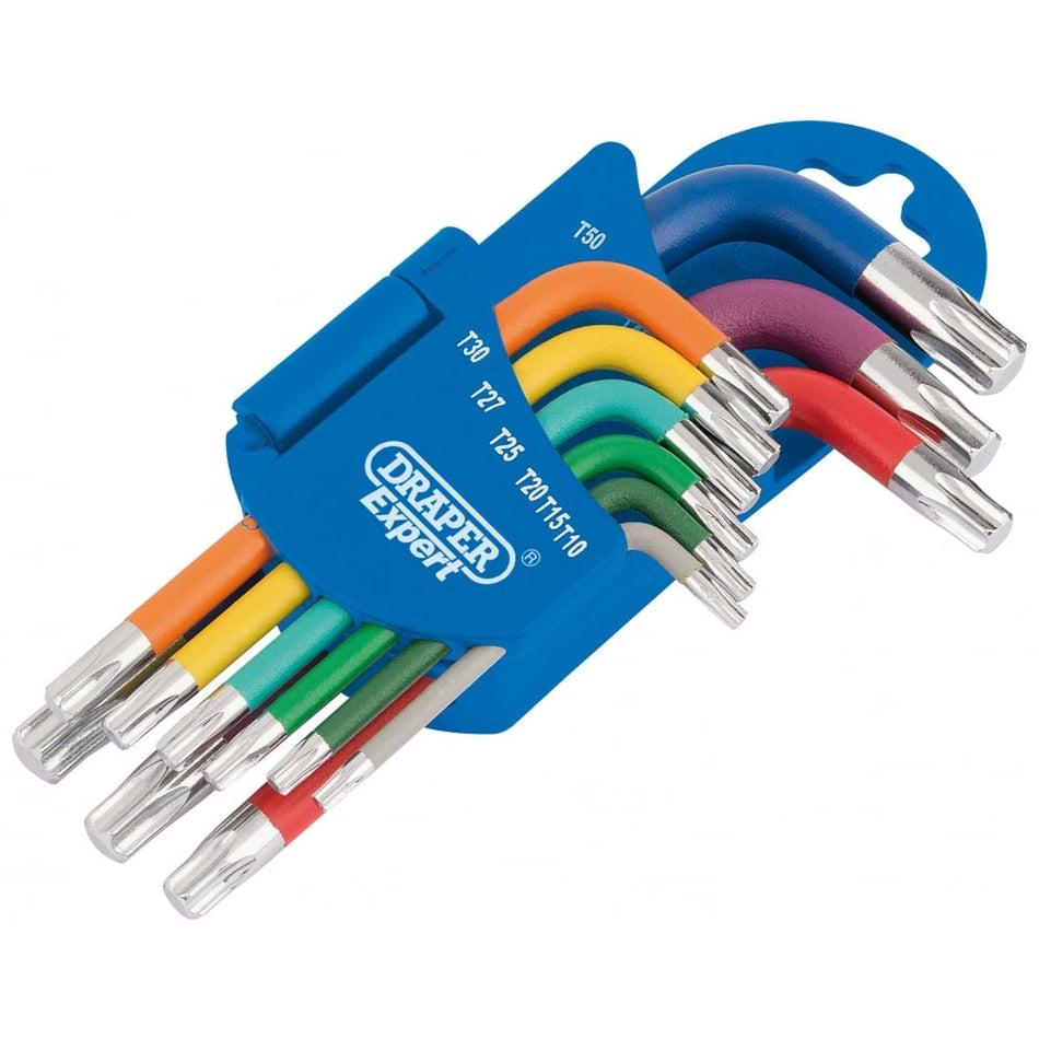Metric Coloured Short Arm Draper TX-STAR Key Set (9 Piece): Model No.870-1ZITX9/C