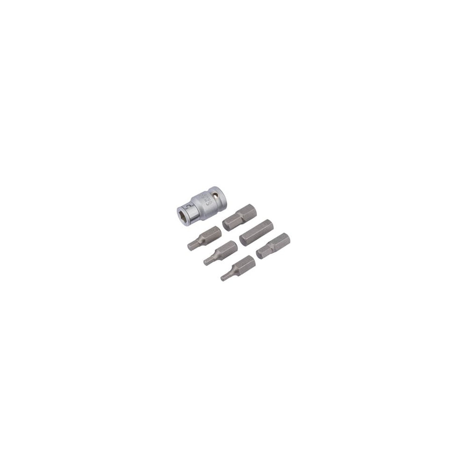 1/2" Square Drive Metric Hexagon Bit Set (7 Piece): Model No. 3402/B