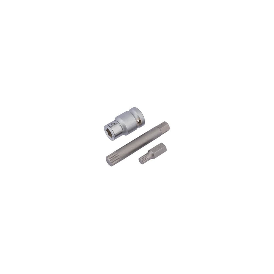 1/2" Sq. Dr. Spline Bit Set (3 Piece): Model No. MSB3/B