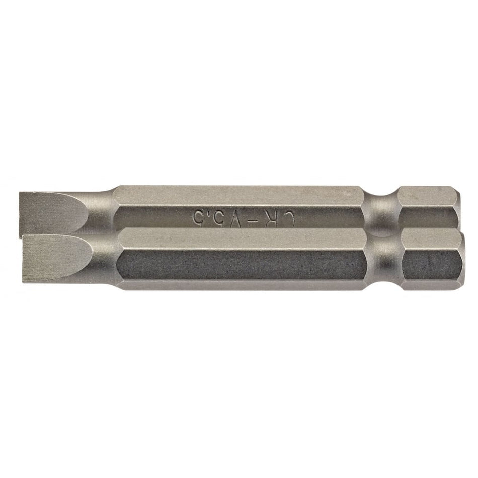 5.5mm 1/4" Hex. Plain Slot Insert Bit 50mm Long x 2: Model No. 50PS/2/B