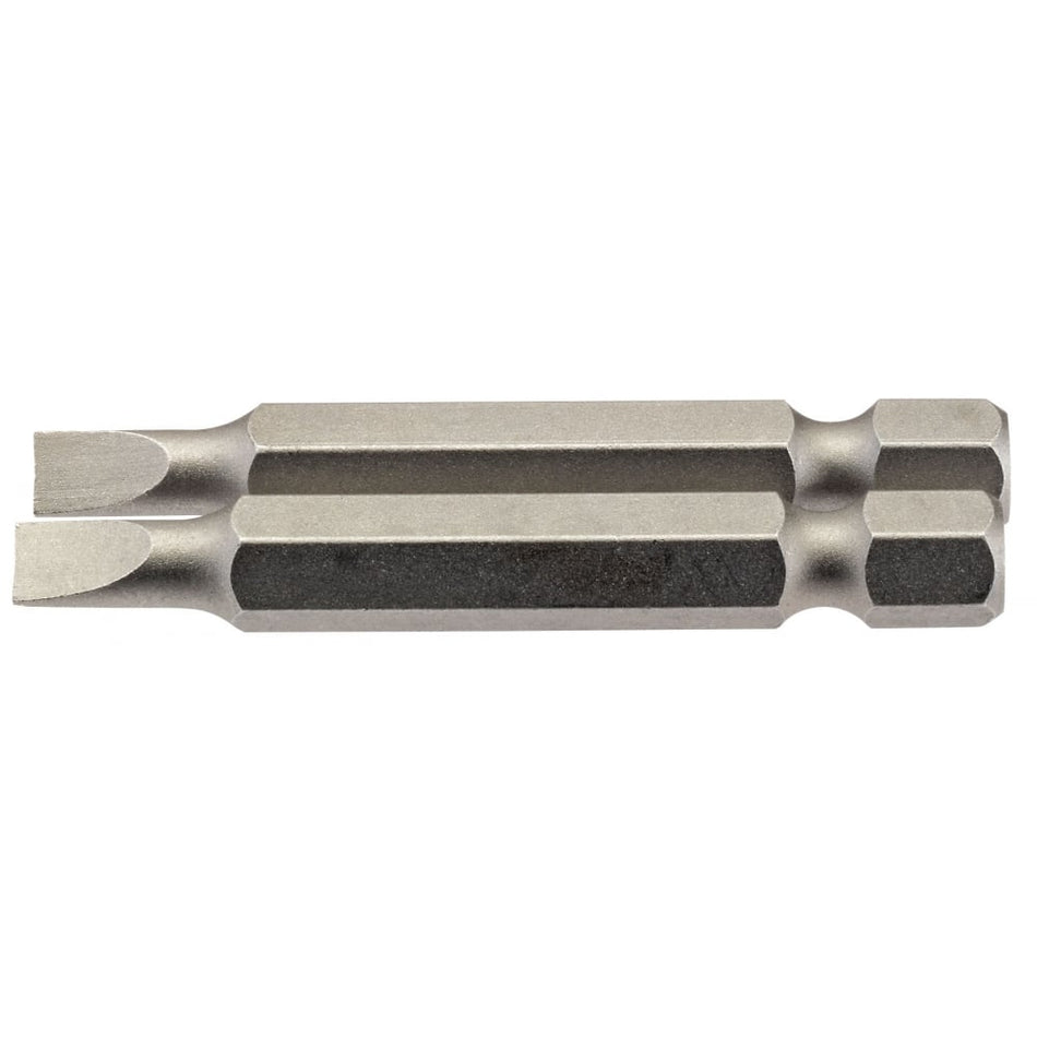 4.5mm 1/4" Hex. Plain Slot Insert Bit 50mm Long x 2: Model No. 50PS/2/B