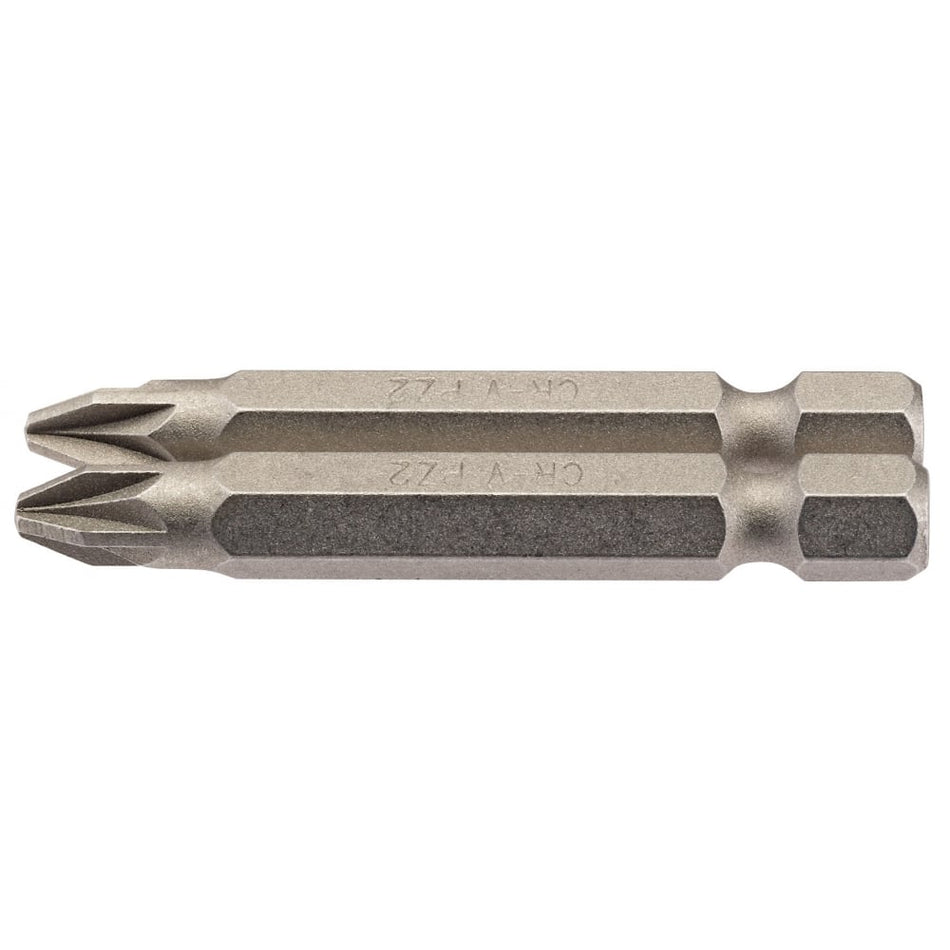 No.2 1/4" Hex. PZ Type Insert Bit 50mm Long x 2: Model No. 50PZ/2/B