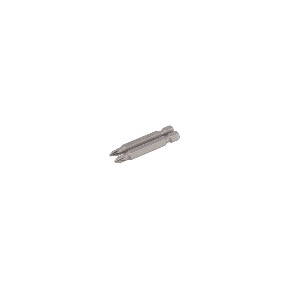 No.1 1/4" Hex. PZ Type Insert Bit 50mm Long x 2: Model No. 50PZ/2/B