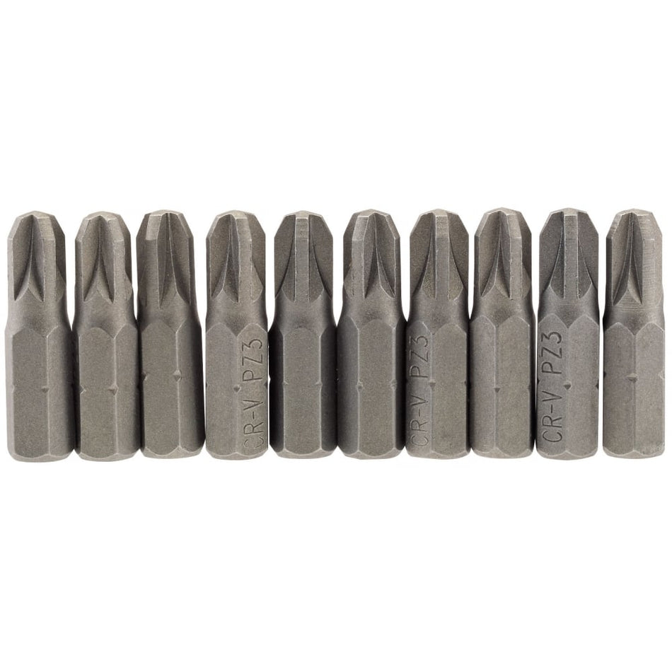 No.3 1/4" Hex. PZ Type Insert Bit 25mm Long x 10: Model No. 25PZ/10/B