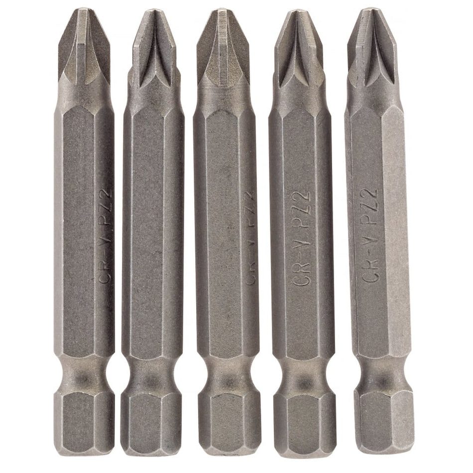 No.2 1/4" Hex. PZ Type Insert Bit 50mm Long x 5: Model No. 50PZ/5/B