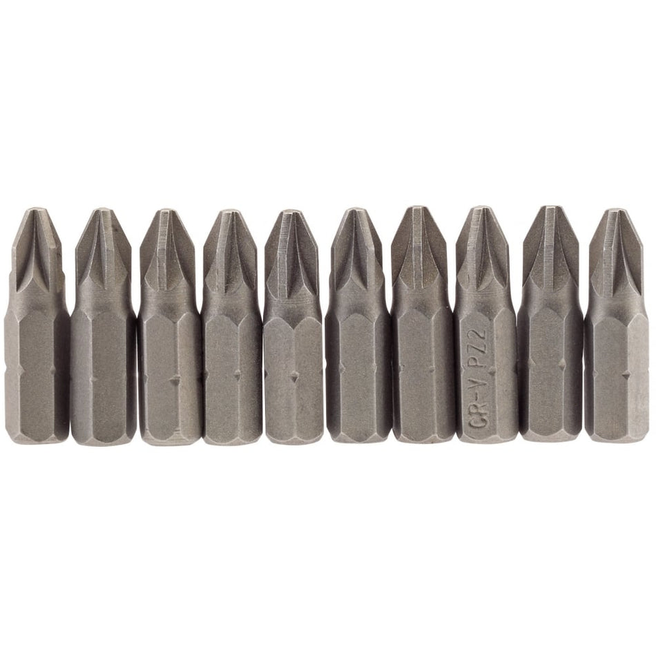 No.2 1/4" Hex. PZ Type Insert Bit 25mm Long x 10: Model No. 25PZ/10/B