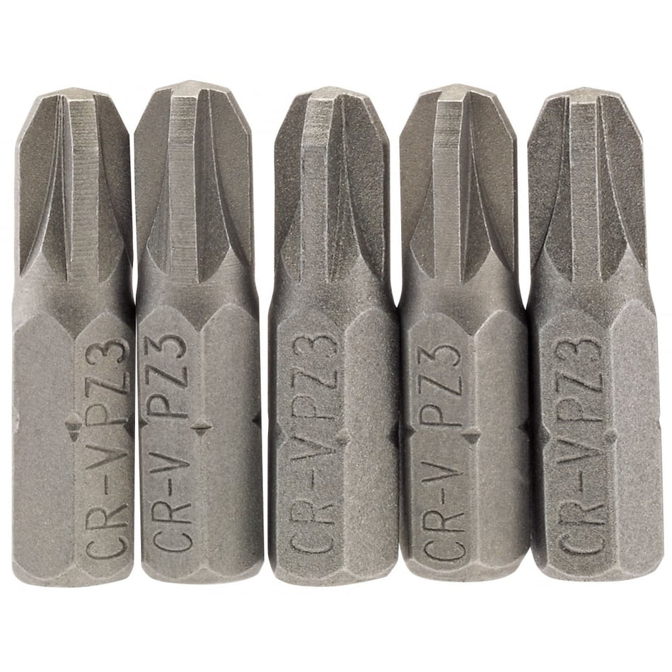 No.3 1/4" Hex. PZ Type Insert Bit 25mm Long x 5: Model No. 25PZ/5/B