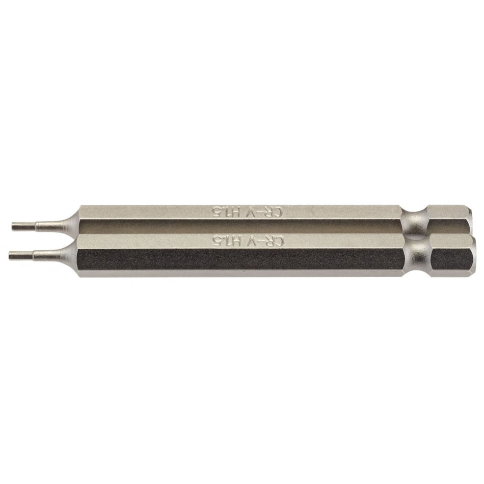 1.5mm 1/4" Hex. Hexagonal Insert Bit 75mm Long x 2: Model No. 75HX/2/B
