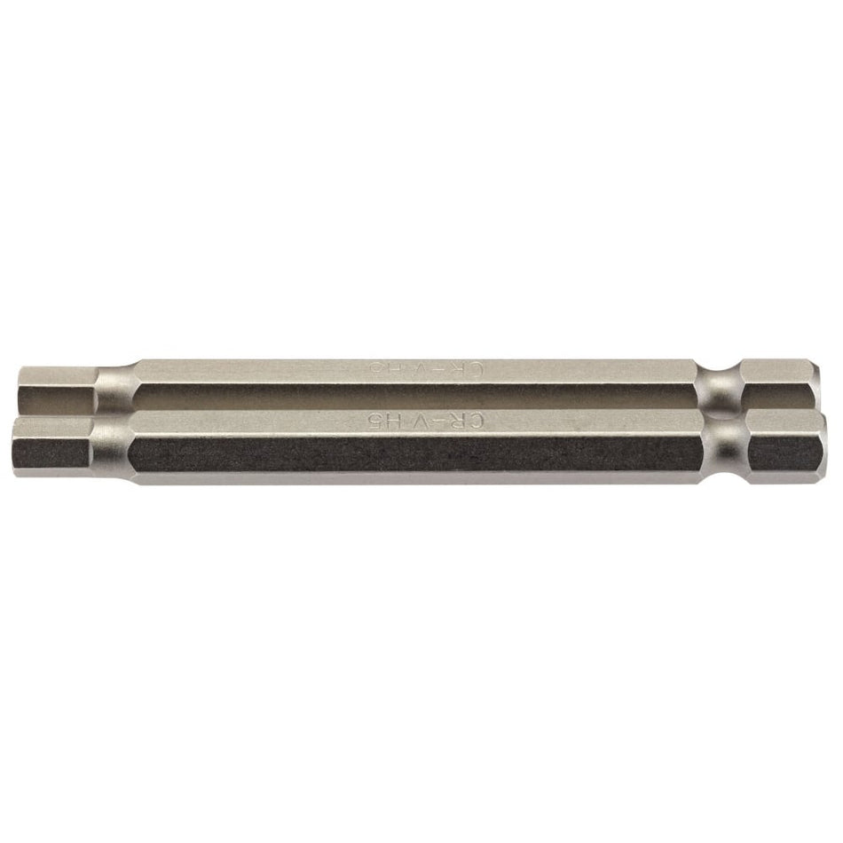 5mm 1/4" Hex. Hexagonal Insert Bit 75mm Long x 2: Model No. 75HX/2/B