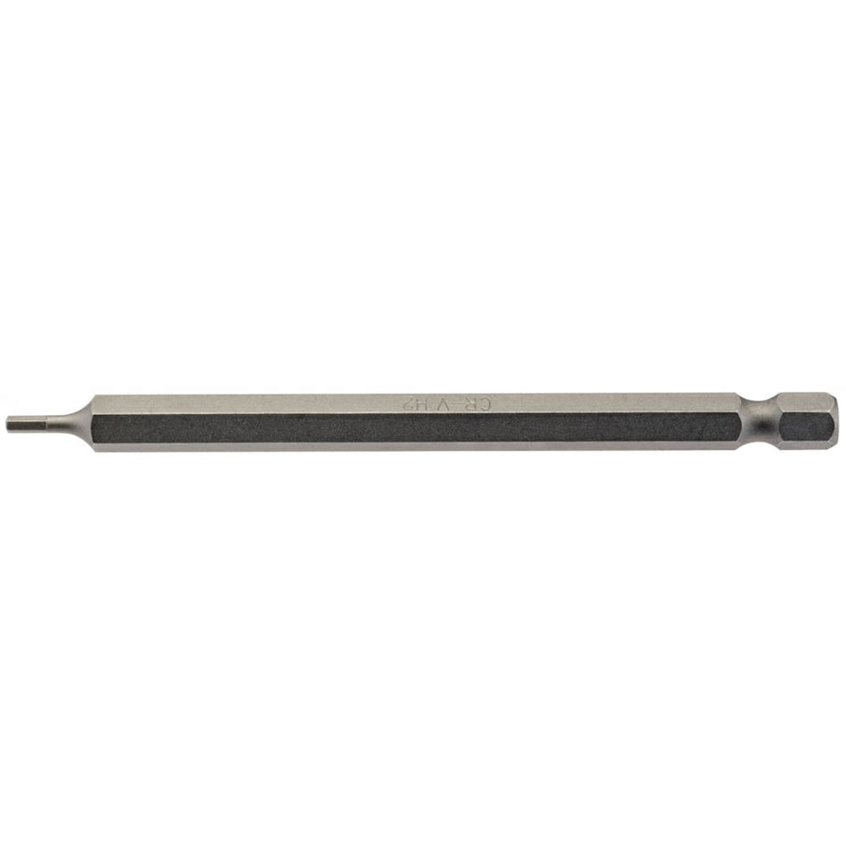 2mm 1/4" Hex. Hexagonal Insert Bit 100mm Long x 1: Model No. 100HX/1/B