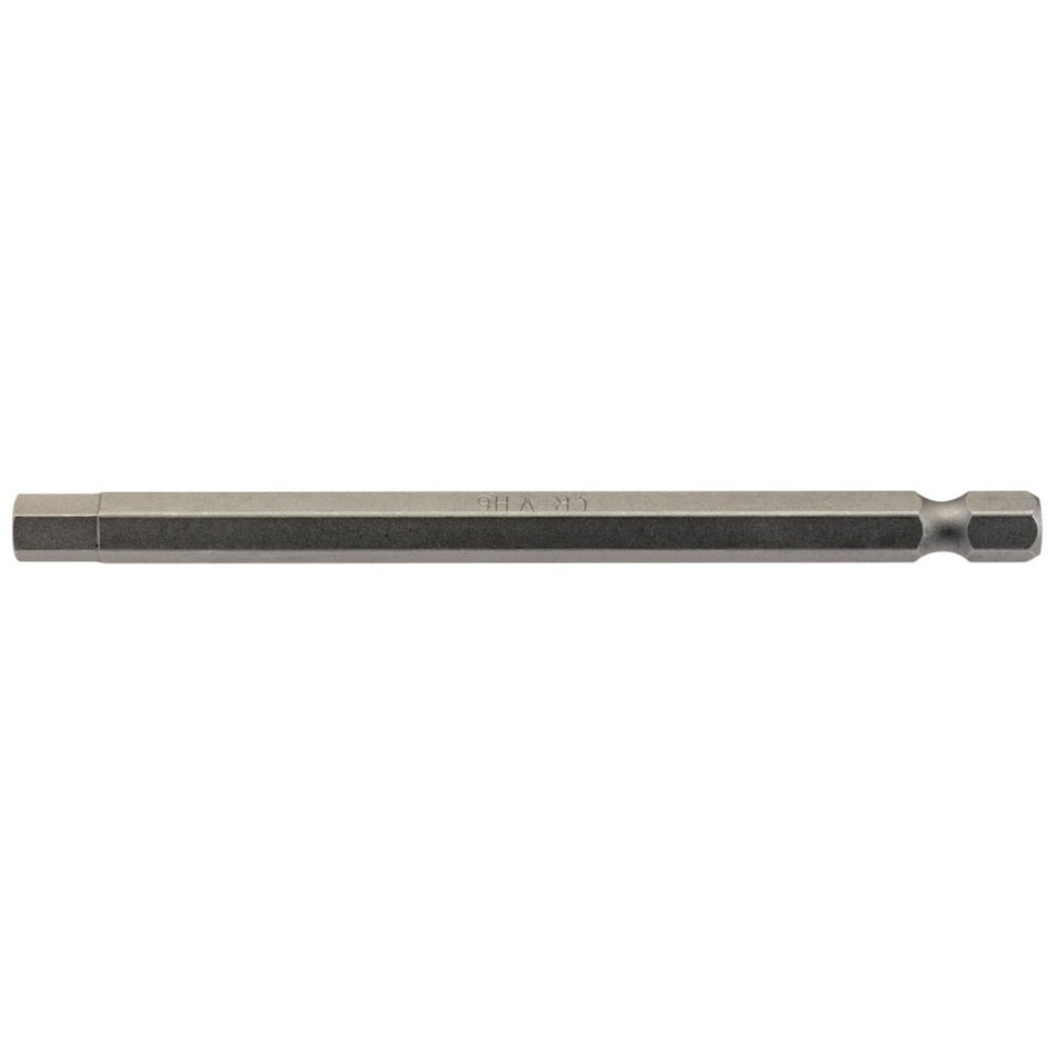 6mm 1/4" Hex. Hexagonal Insert Bit 100mm Long x 1: Model No. 100HX/1/B