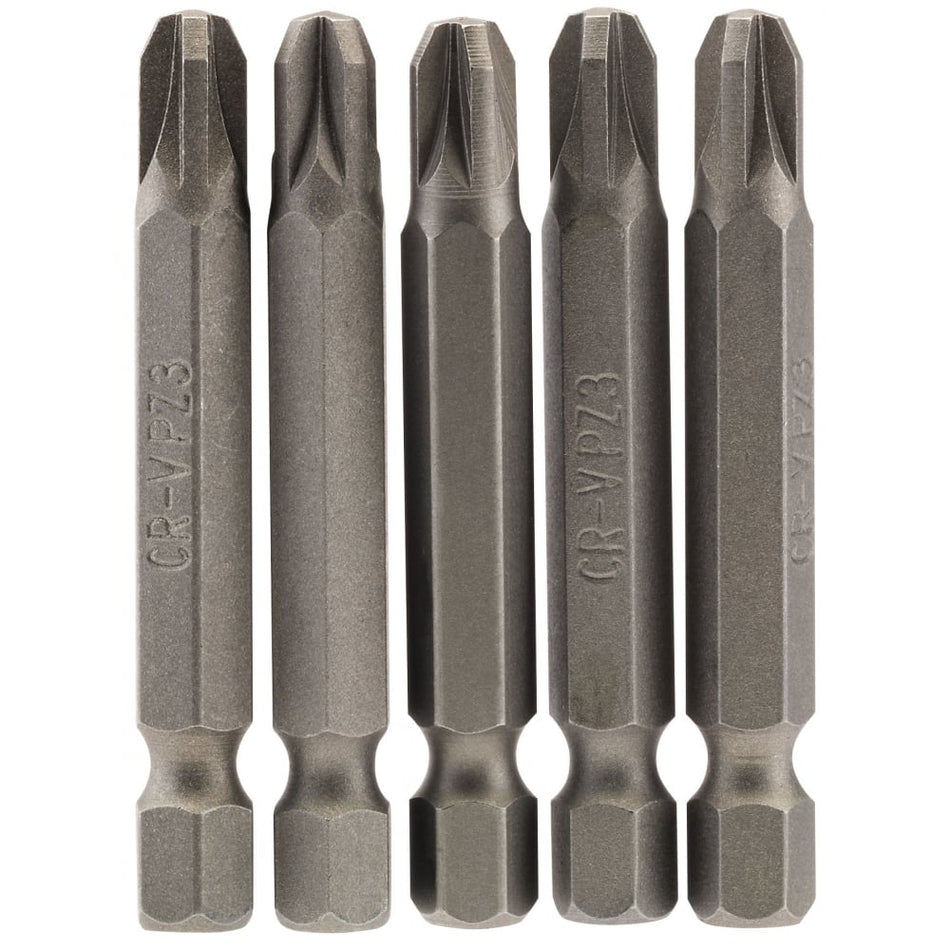 No.3 1/4" Hex. PZ Type Insert Bit 50mm Long x 5: Model No. 50PZ/5/B