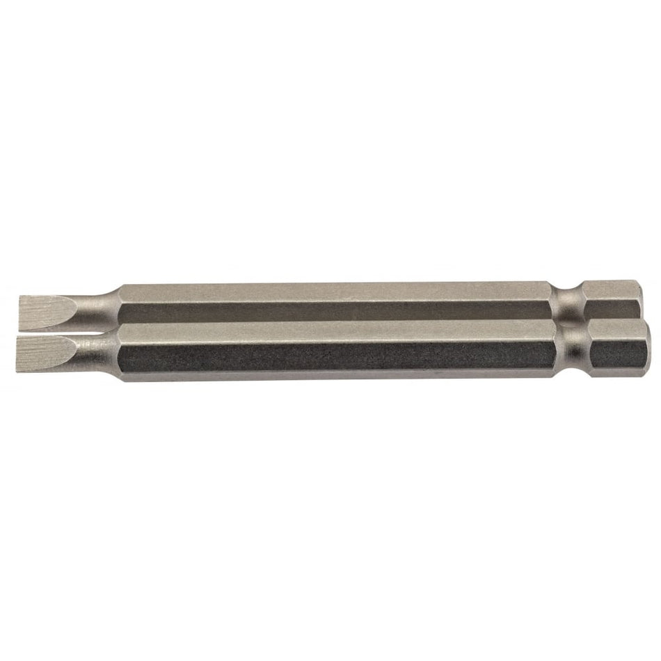 4.5mm 1/4" Hex. Plain Slot Insert Bit 75mm Long x 2: Model No. 75PS/2/B