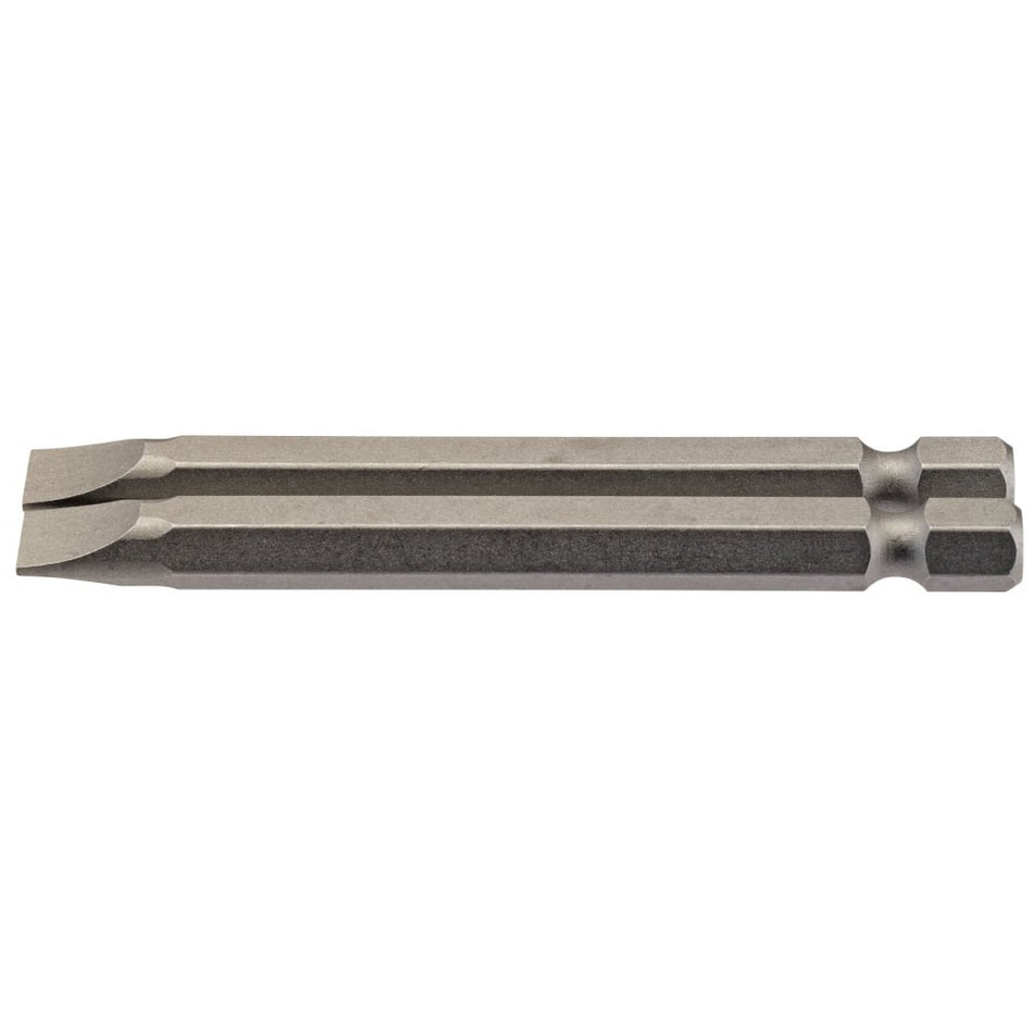 6.5mm 1/4" Hex. Plain Slot Insert Bit 75mm Long x 2: Model No. 75PS/2/B