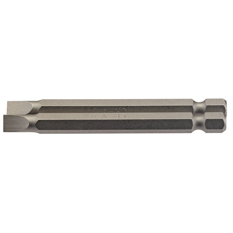 6mm 1/4" Hex. Plain Slot Insert Bit 75mm Long x 2: Model No. 75PS/2/B