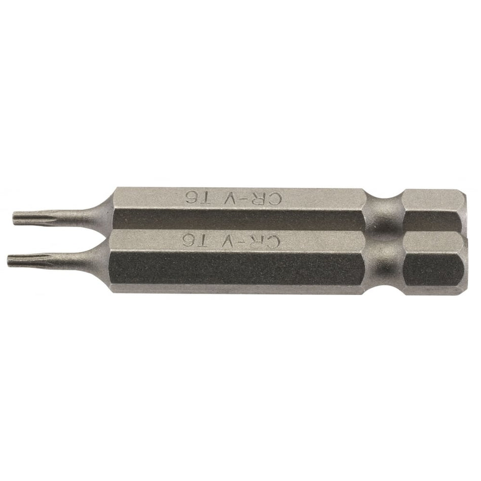 T6 1/4" Hex. Draper TX-STAR Insert Bit 50mm Long x 2: Model No. 50TX/2/B