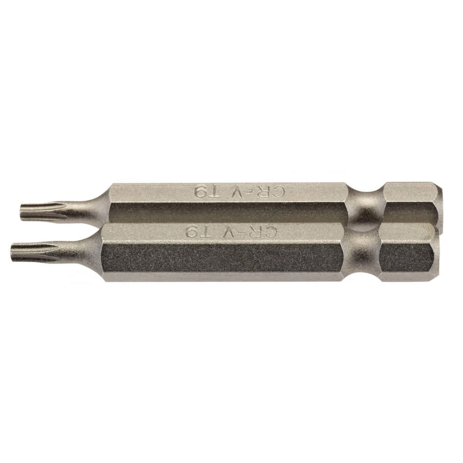 T9 1/4" Hex. Draper TX-STAR Insert Bit 50mm Long x 2: Model No. 50TX/2/B