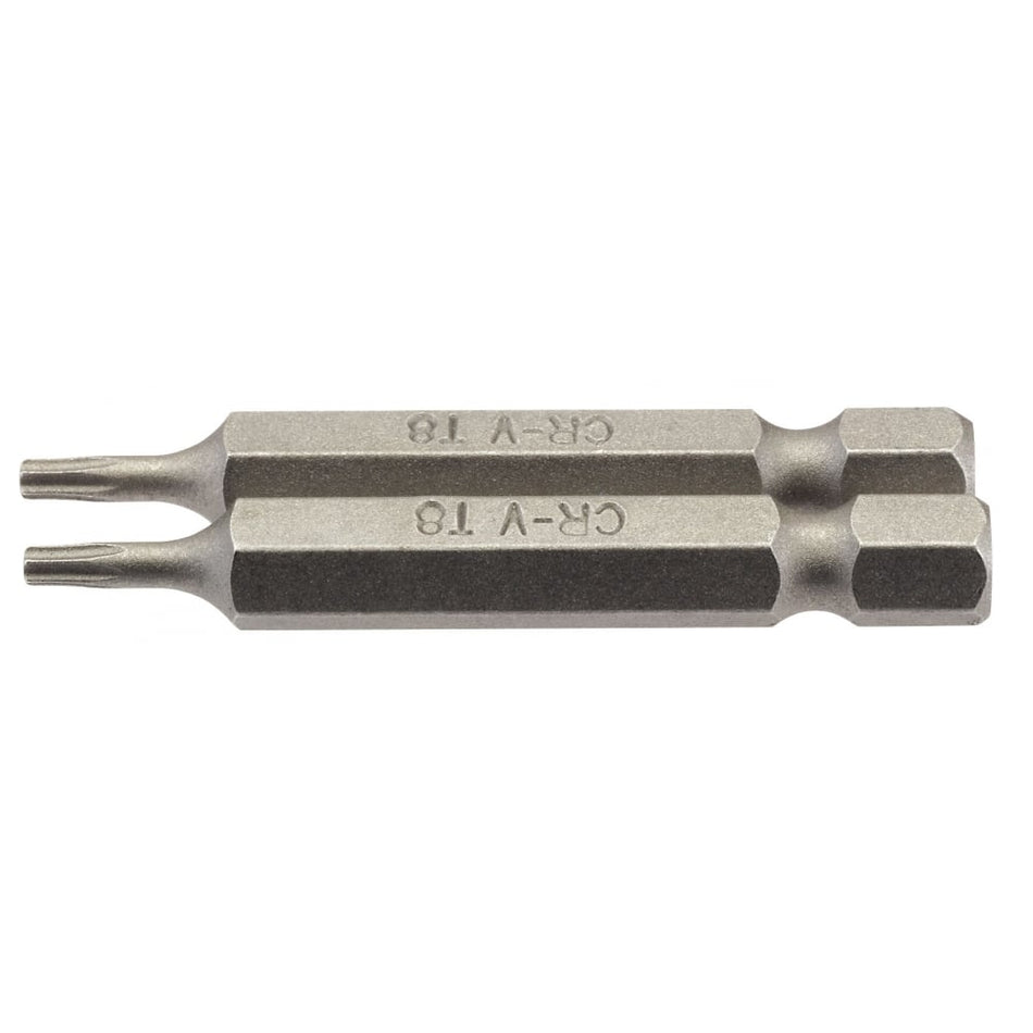 T8 1/4" Hex. Draper TX-STAR Insert Bit 50mm Long x 2: Model No. 50TX/2/B