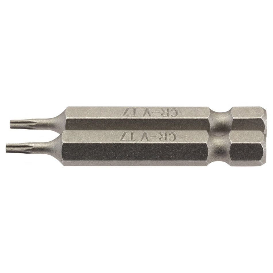 T7 1/4" Hex. Draper TX-STAR Insert Bit 50mm Long x 2: Model No. 50TX/2/B