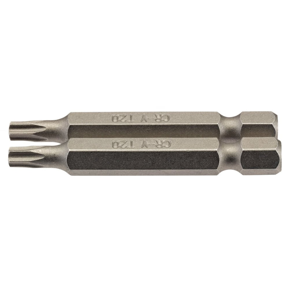 T20 1/4" Hex. Draper TX-STAR Insert Bit 50mm Long x 2: Model No. 50TX/2/B