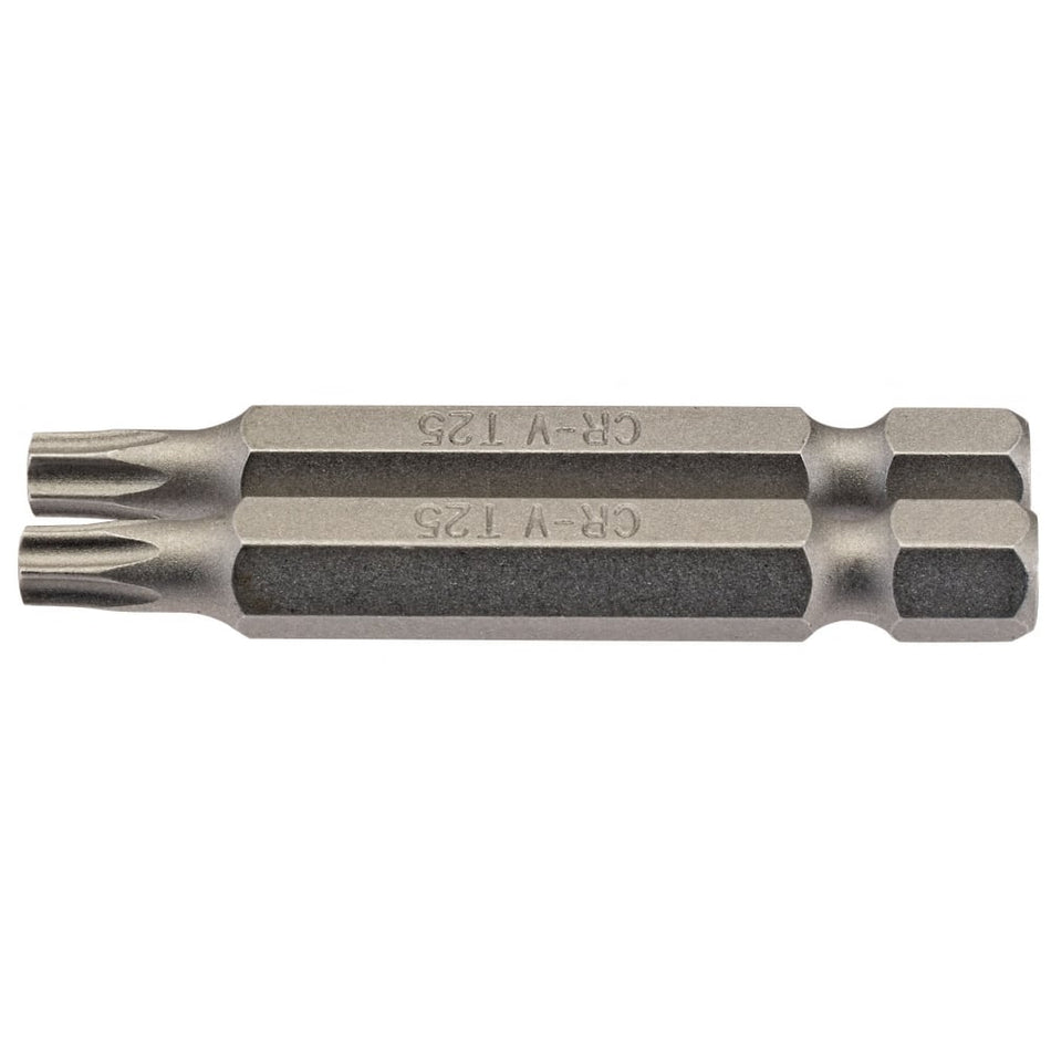 T25 1/4" Hex. Draper TX-STAR Insert Bit 50mm Long x 2: Model No. 50TX/2/B