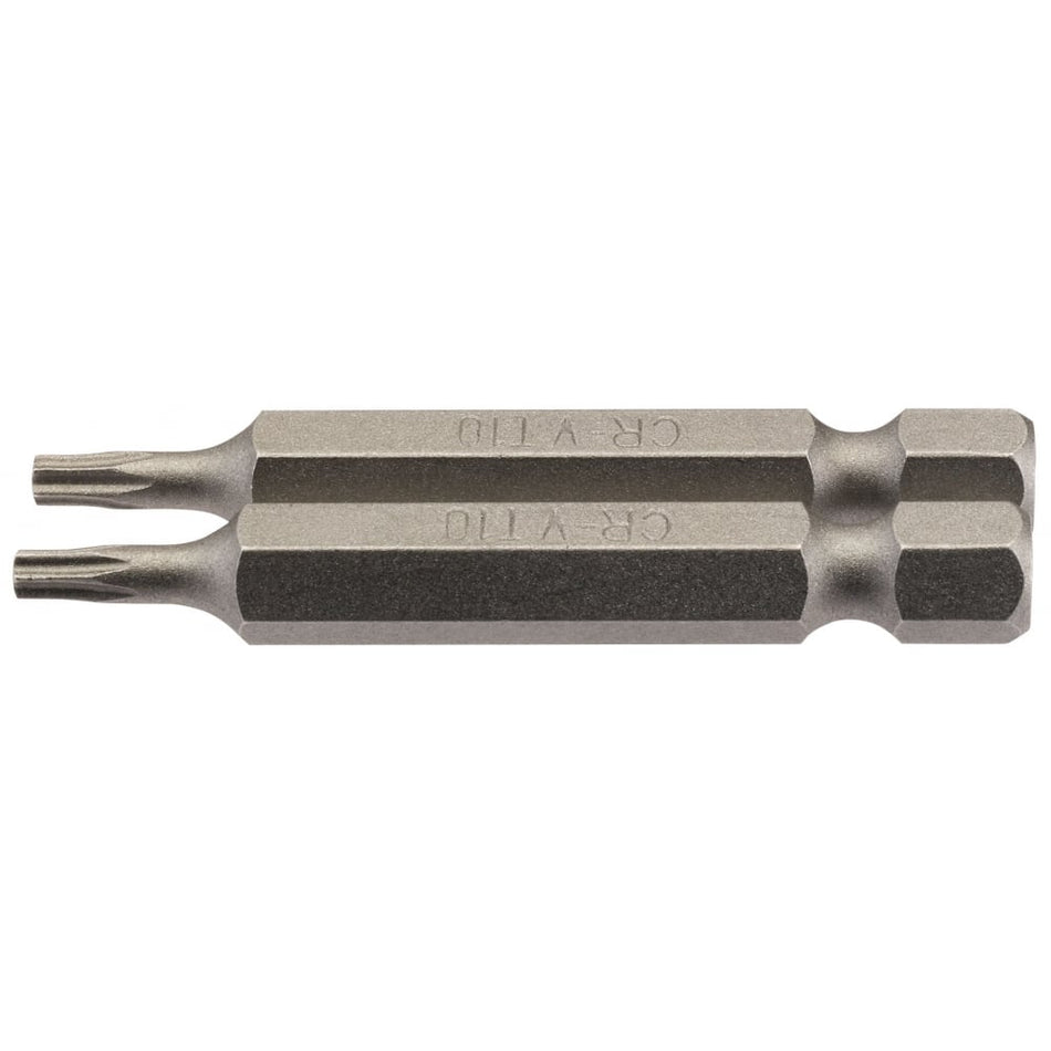 T10 1/4" Hex. Draper TX-STAR Insert Bit 50mm Long x 2: Model No. 50TX/2/B