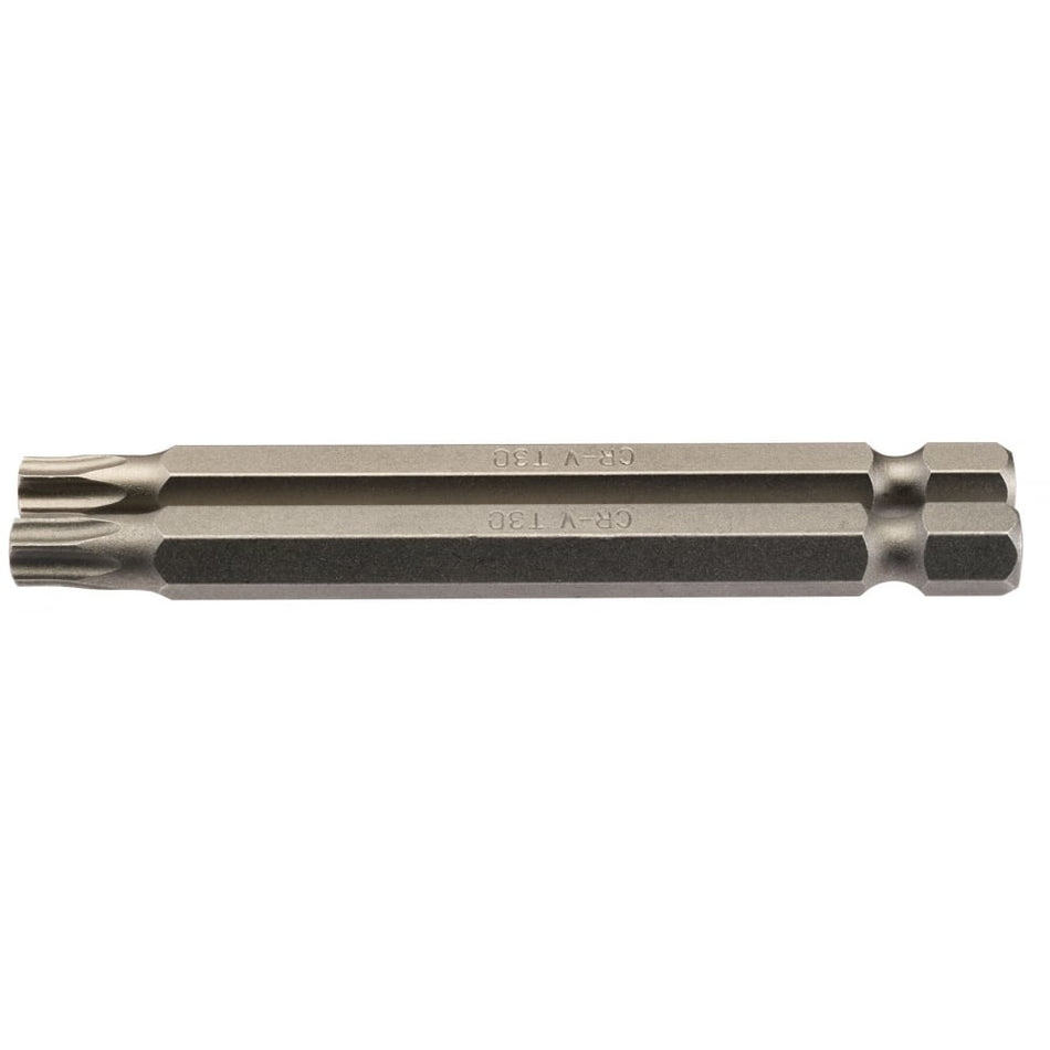 T30 1/4" Hex. Draper TX-STAR Insert Bit 75mm Long x 2: Model No. 75TX/2/B