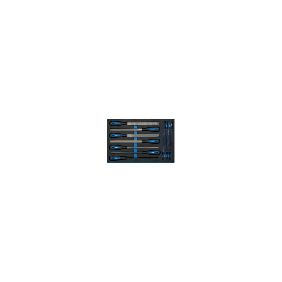 Hand File Set in 3/4 Drawer EVA Insert Tray (13 Piece): Model No. IT-EVA29