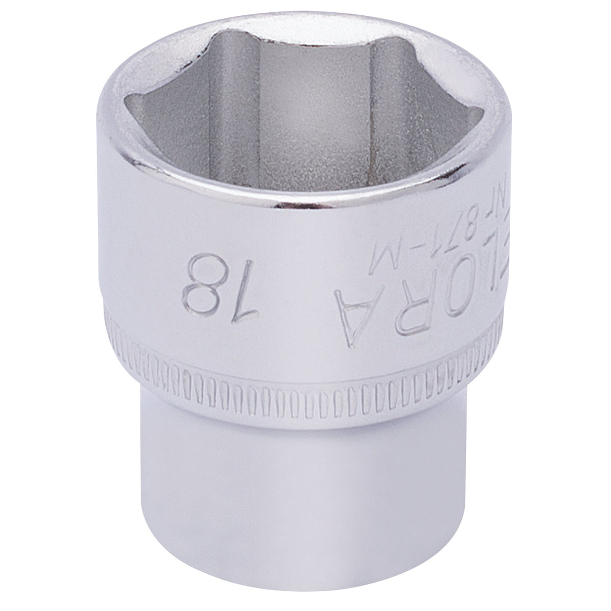 18mm 3/8in. Square Drive Hexagon Socket: Model No.871-M