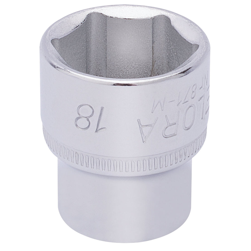 18mm 3/8in. Square Drive Hexagon Socket: Model No.871-M
