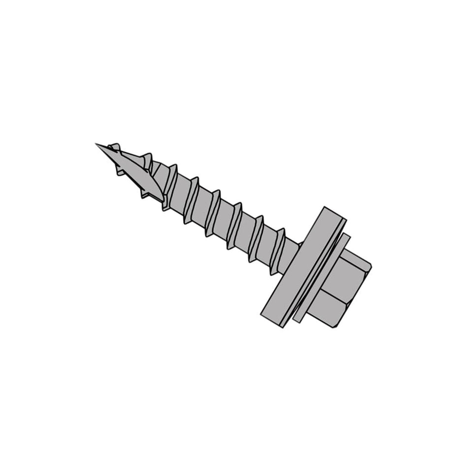 TechFast Metal Roofing to Timber Hex Screw T17 Gash Point 6.3 x 45mm Box 100