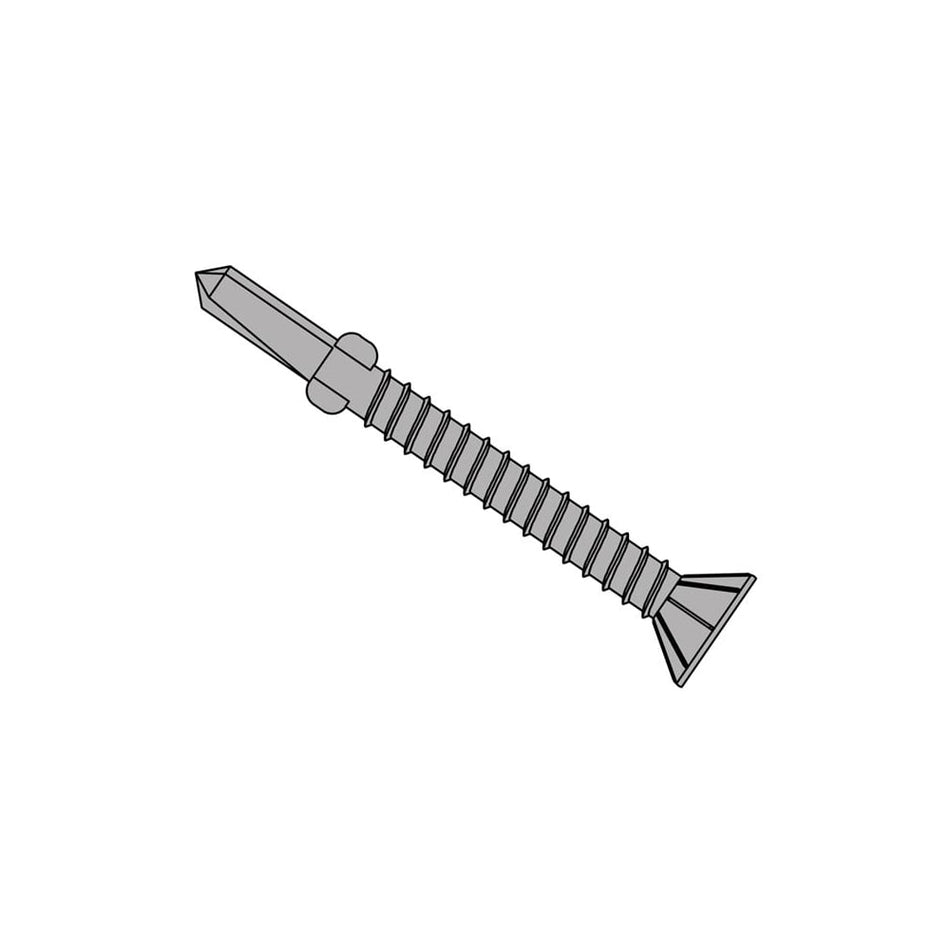 TechFast Timber to Steel CSK/Wing Screw No.3 Tip 5.5 x 50mm Box 100