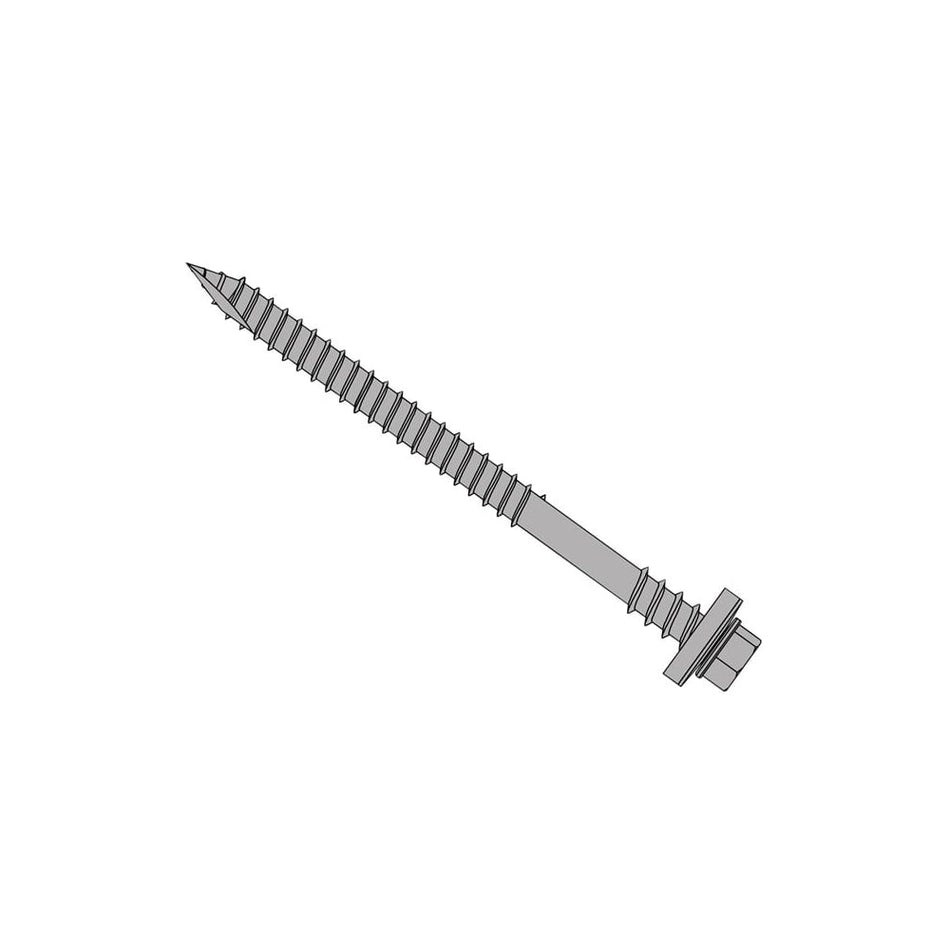 TechFast Composite Panel to Timber Hex Screw T17 Gash Point 6.3 x 125mm Box 100