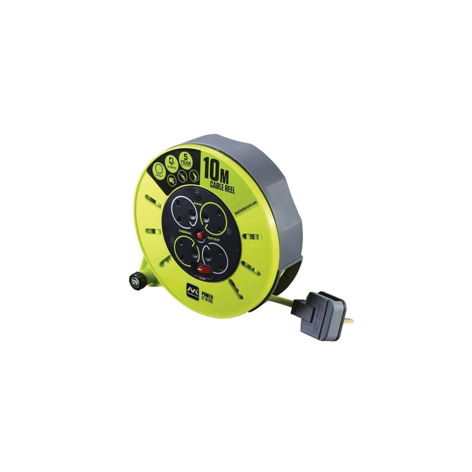 PRO-XT Cassette Cable Reel 240V 10m 13A 4 Socket