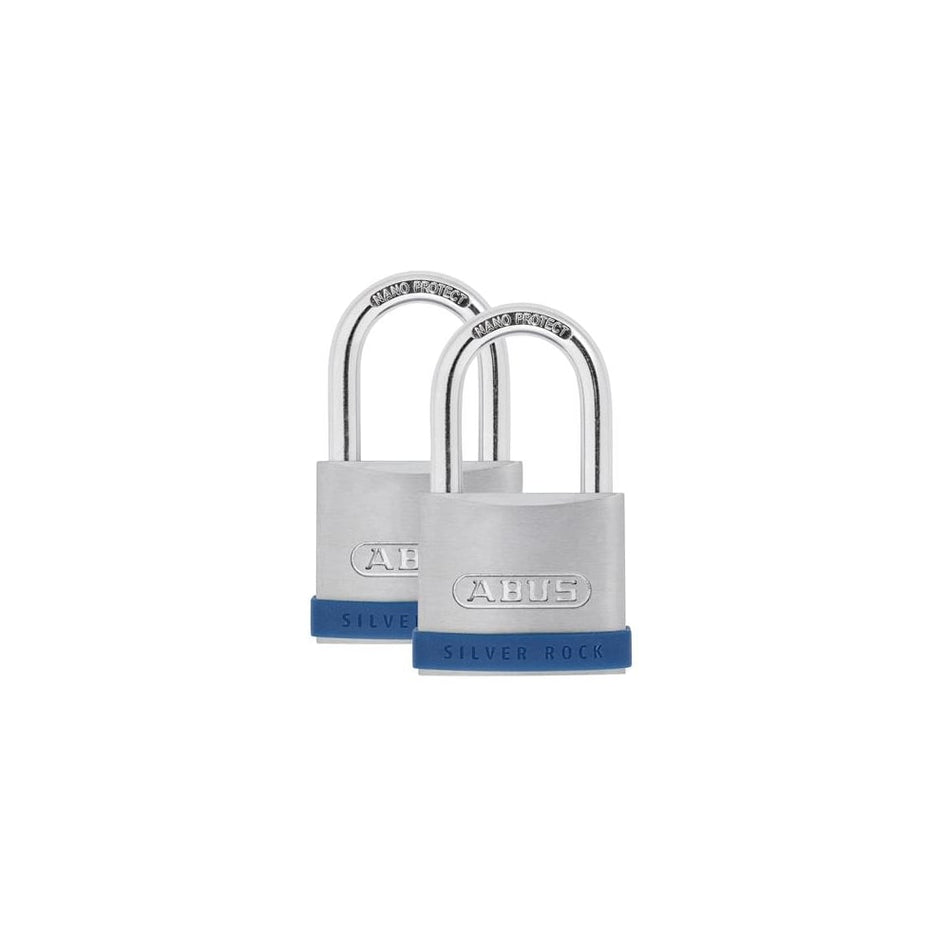 50mm Silver Rock 5 Padlock Twin Pack